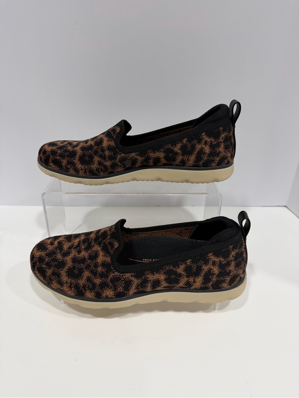 Ryka Effortless Washable Slip-On Shoes Women’s 8 Wide Leopard NIB